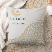 Elegant Ramadan Mubarak Throw Pillow クッション (ブランケット)