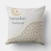 Elegant Ramadan Mubarak Throw Pillow クッション (正面)