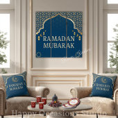 Elegant Ramadan Mubarak Throw Pillow クッション