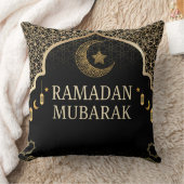 Elegant Ramadan Mubarak Throw Pillow クッション (ブランケット)