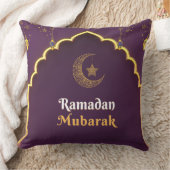 Elegant Ramadan Mubarak Throw Pillow クッション (ブランケット)