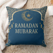 Elegant Ramadan Mubarak Throw Pillow クッション (ブランケット)