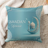 Elegant Ramadan Mubarak Throw Pillow クッション (ブランケット)