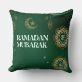 Elegant Ramadan Mubarak Throw Pillow クッション (正面)