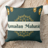Elegant Ramadan Mubarak Throw Pillow クッション (ブランケット)