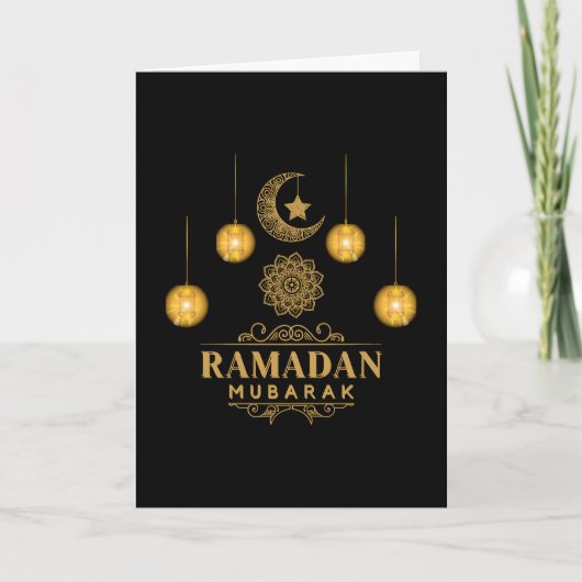 Elegant Ramadan Nights- Eid Mubarak 2026 Holiday カード (正面)