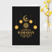 Elegant Ramadan Nights- Eid Mubarak 2026 Holiday カード (黄色い花)