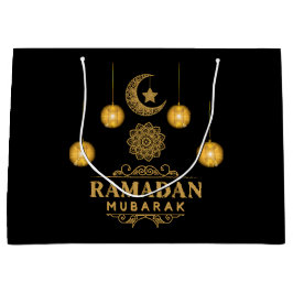 Elegant Ramadan Nights- Eid Mubarak 2026 Holiday  ラージペーパーバッグ