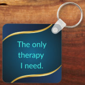 Elegant Reading Book Lover Keychain Gold Design キーホルダー (裏面)