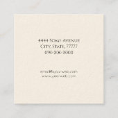 Elegant Real Estate Building Sketch Square  スクエア名刺 (裏面)