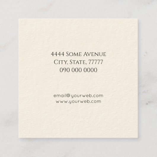 Elegant Real Estate Building Sketch Square スクエア名刺 (裏面)