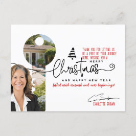 Elegant Real Estate Christmas Greeting シーズンポストカード