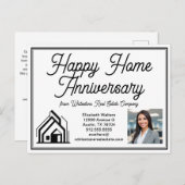 Elegant Real Estate Company Custom Logo Marketing ポストカード (正面/裏面)