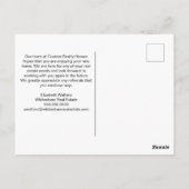 Elegant Real Estate Company Custom Logo Marketing ポストカード (裏面)
