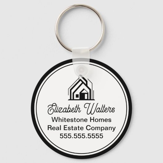 Elegant Real Estate Company Customized Realtor キーホルダー (正面)