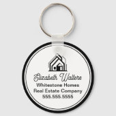 Elegant Real Estate Company Customized Realtor キーホルダー (裏面)