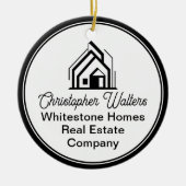 Elegant Real Estate Company Customized Realtor セラミックオーナメント (正面)