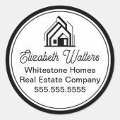 Elegant Real Estate Company Customized Realtor ラウンドシール (正面)