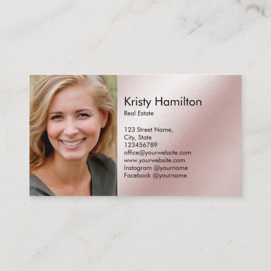 elegant real estate house key add photo 名刺 (裏面)