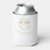 Elegant Real Estate white and gold custom logo Can 缶クーラー (缶正面)