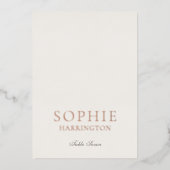 Elegant Real Gold Foil Wedding Place Card  箔招待状 (正面)