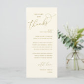 Elegant Reception "Welcome and Thanks" Guest Card プログラム (スタンド正面)