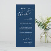 Elegant Reception "Welcome and Thanks" Guest Card プログラム (スタンド正面)