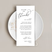 Elegant Reception "Welcome and Thanks" Guest Card プログラム