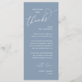 Elegant Reception "Welcome and Thanks" Guest Card プログラム (正面)