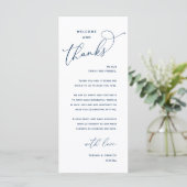 Elegant Reception "Welcome and Thanks" Guest Card プログラム (スタンド正面)