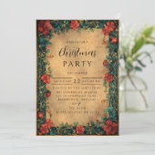Elegant Red Amaryllis Christmas 招待状 (スタンド正面)