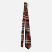 Elegant Red and Blue Plaid Gingham Pattern ネクタイ (裏面)