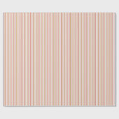 Elegant Red and Gold Candy Cane Pinstripe Pattern ラッピングペーパー (フラット)