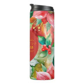 Elegant Red and Gold Christmas Floral Tumbler タンブラー (回転右)
