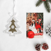 Elegant Red and Gold Christmas Photo Card | Person 招待状