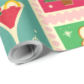 Elegant Red and Gold Festive Holiday Gift  ラッピングペーパー (ロールコーナー)