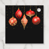 Elegant Red and Gold Ornament Christmas フェイバータグ (裏面)
