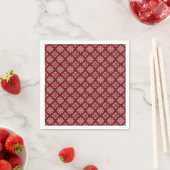 Elegant Red and Gold Pattern Design スタンダードカクテルナプキン (インサイチュ)