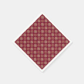 Elegant Red and Gold Pattern Design スタンダードカクテルナプキン (角)