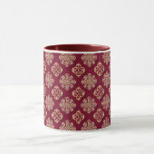 Elegant Red and Gold Pattern Design マグカップ (中央)