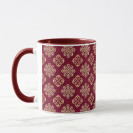 Elegant Red and Gold Pattern Design マグカップ