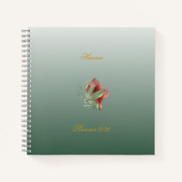 Elegant Red and Green notebook  ノートブック