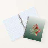 Elegant Red and Green Spiral Notebook ノートブック (内部)