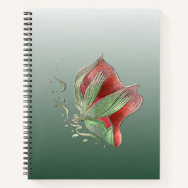 Elegant Red and Green Spiral Notebook ノートブック