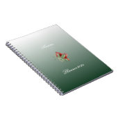 Elegant Red and Green spiral notebook ノートブック (右側)
