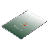 Elegant Red and Green spiral notebook ノートブック (左側)