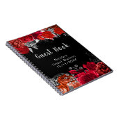 Elegant Red and Silver Flowers Sweet Sixteen ノートブック (右側)