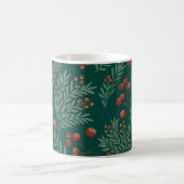 Elegant Red Berry Christmas Mug コーヒーマグカップ (中央)