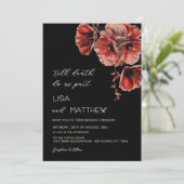 Elegant Red Black Goth Wedding 招待状 (スタンド正面)