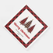 Elegant Red Black Plaid Napkin for Holiday Table (コーナー)